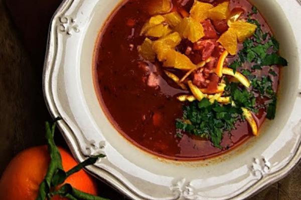 Zupa z pomidorów i pomarańczy