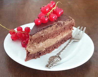 Wegańskie czekoladowo-kawowe ciasto z owocami, Puck -> Hel