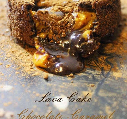 Czekoladowo-Karmelowa Lava Cake; 'Death by chocolate with caramel'