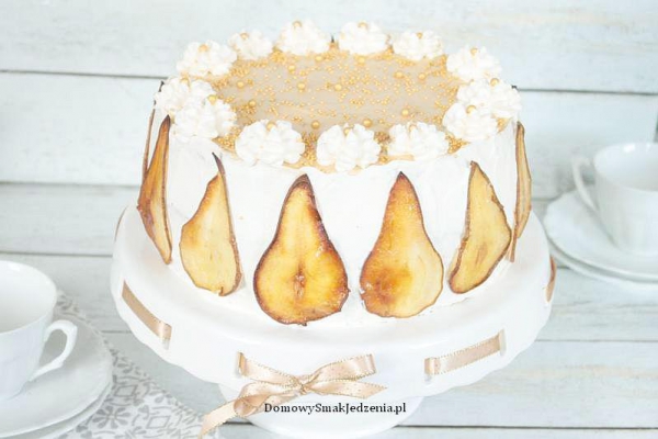 tort z gruszkami