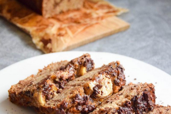 Bezglutenowy chlebek bananowy wegański FIT