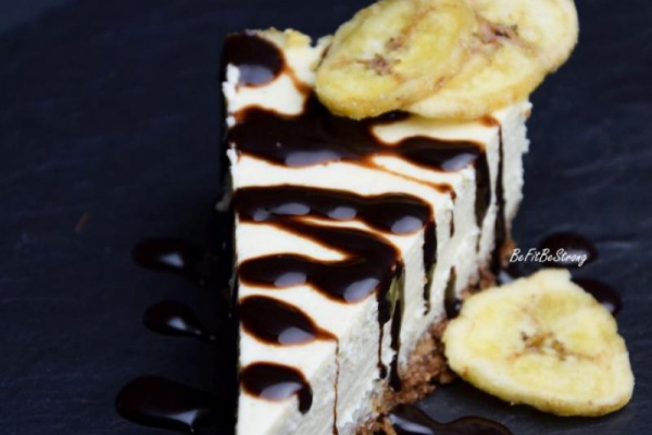 Kremowy sernik bananowy z ricotty bez cukru