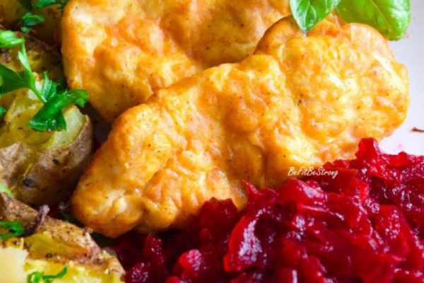 Pieczone kotleciki Szu Szu z miażdżonymi młodymi ziemniakami FIT