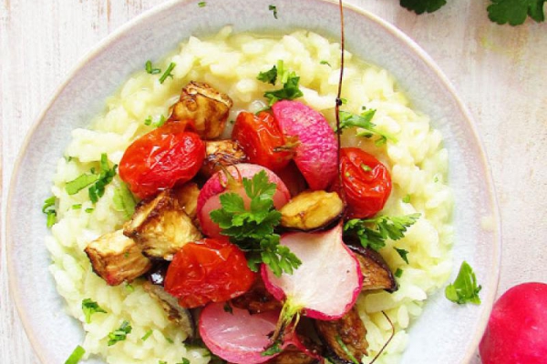 Risotto z pieczonymi warzywami