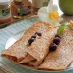 Crêpes au caramel.