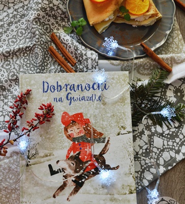Cynamonowe nalesniki z serem i mandarynkami zainspirowane książką - Dobranocki na Gwiazdkę.