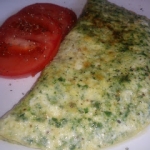 omlet z zielonym