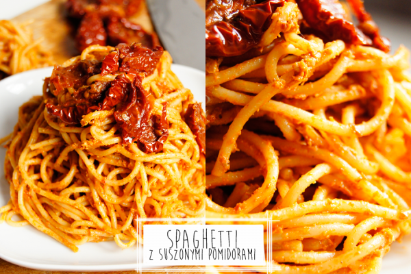 Spaghetti z suszonymi pomidorami (3 składniki)
