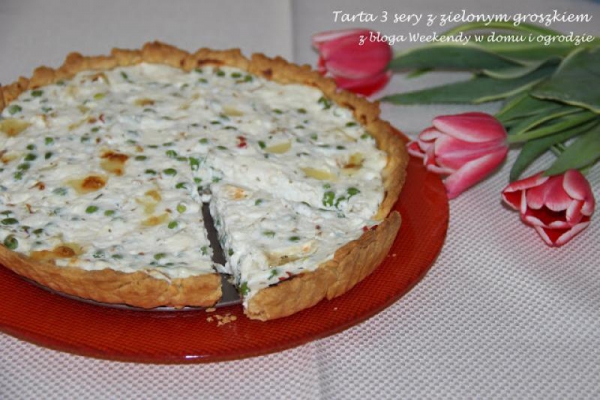 Tarta 3 sery z zielonym groszkiem
