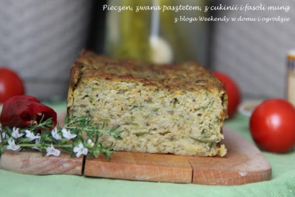Pieczeń z cukinii i fasoli mung