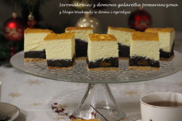 Seromakowiec z domową galaretką pomarańczową