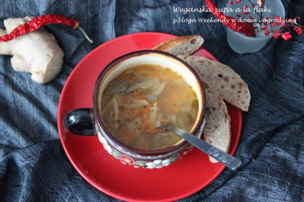 Wegańska zupa à la flaki