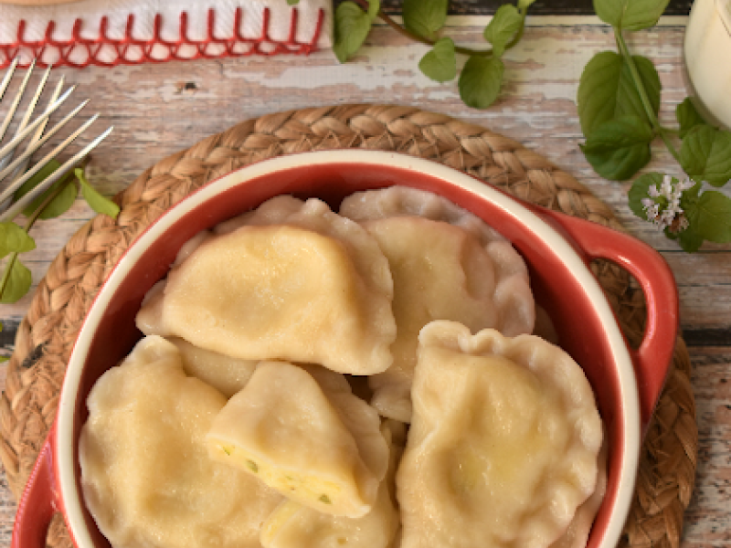 Pierogi ruskie z miętą - kuchnia podkarpacka
