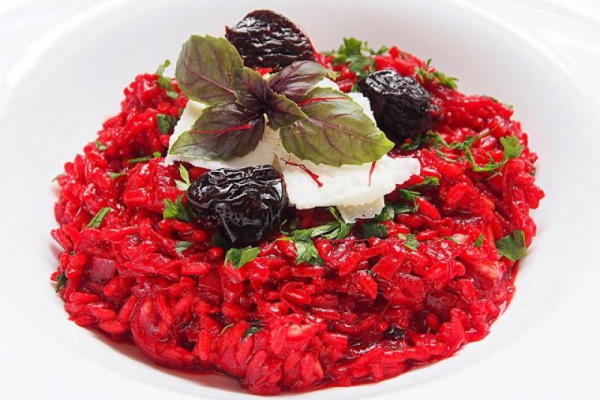 Buraczkowe risotto