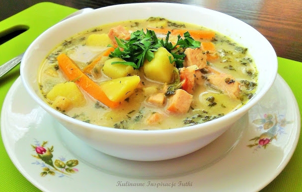 Zupa warzywna - kartoflanka z drobiową kiełbasą