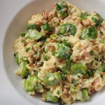 Kremowe risotto z bobem