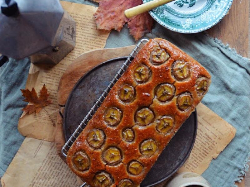 Migdałowe ciasto bananowe z miodem