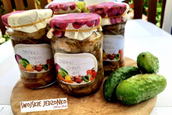 Ogórki na zimę z przyprawą gyros