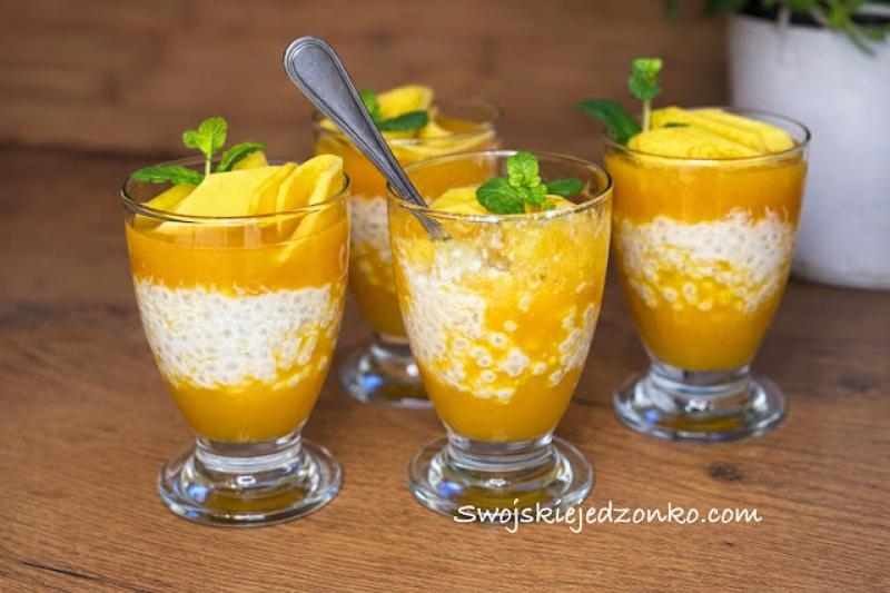 Pudding z tapioki i mango
