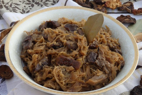 Kapusta z grzybami