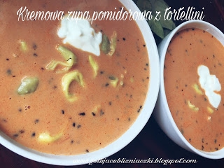 Kremowa zupa pomidorowa z tortellini