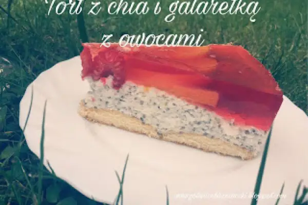 Tort chia z galaretką owocową