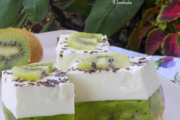 kostka jogurtowa z kiwi