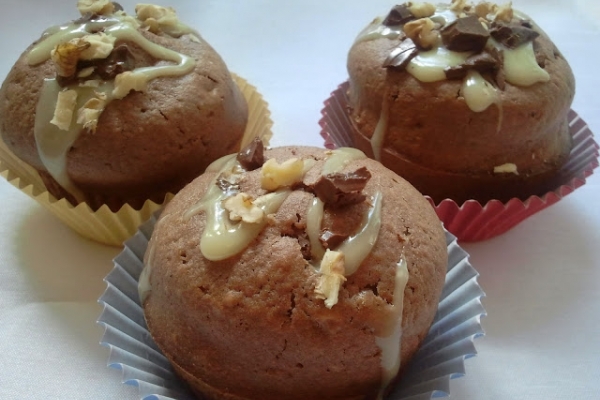 muffinki czekoladowe z nutellą