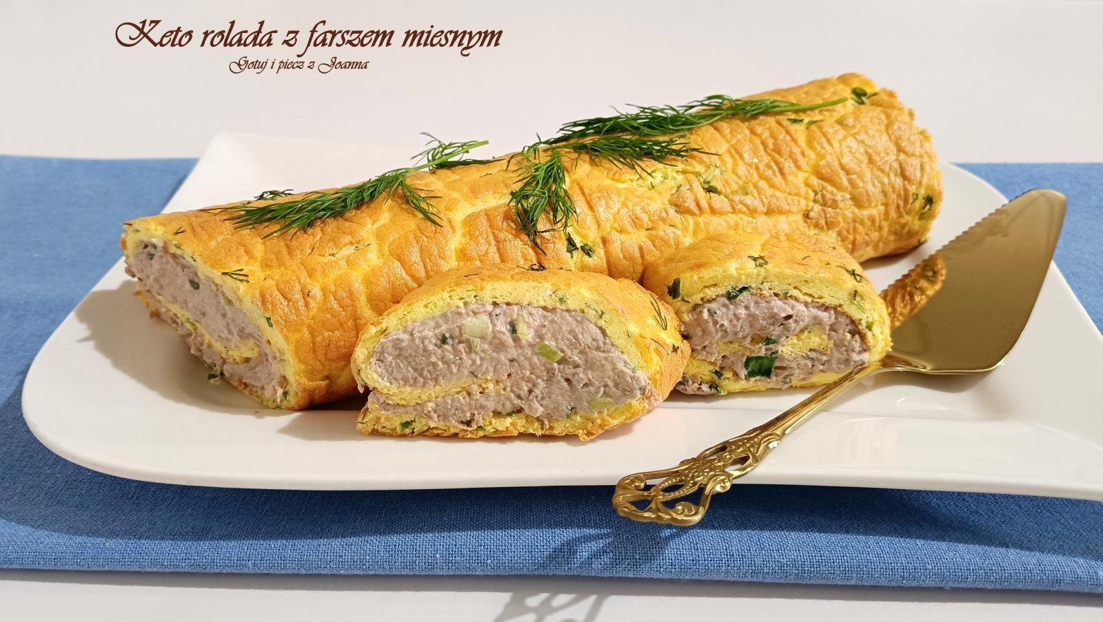 Wytrawna keto rolada z farszem mięsnym