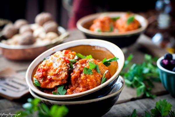 Kofta korma z czerwoną soczewicą