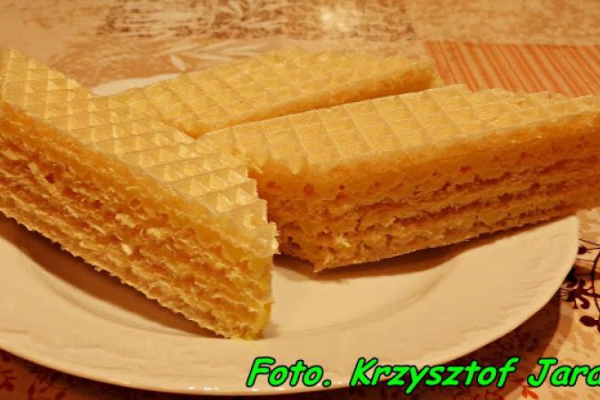 Masa do wafli z galaretką.
