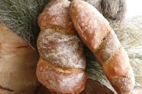 Chleb orkiszowy ubijany w dwóch odsłonach