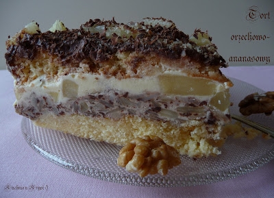 Tort orzechowo-ananasowy