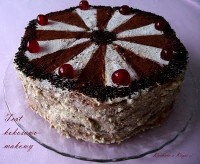 Tort kokosowo-makowy