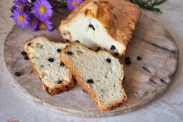 Babka budyniowa z suszoną aronią