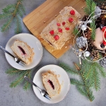 Rolada bezowa z kremem...