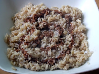 Cynamonowy ryż z czekoladowym sosem