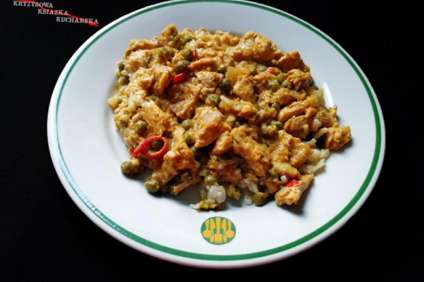 Tajskie kaeng z leśnym kurczakiem