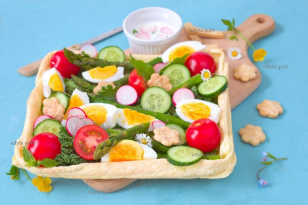 Francuska tarta ze świeżymi warzywami