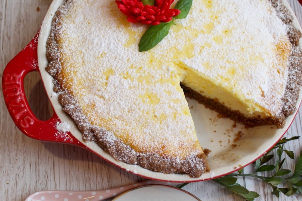 Tarta sernikowa na czekoladowym spodzie
