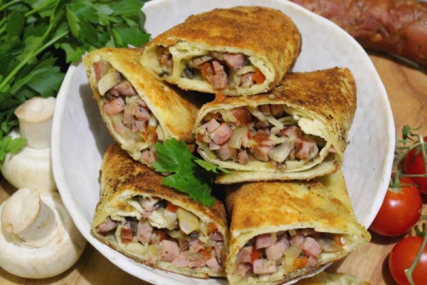 Nadziewane tortille a la krokiety