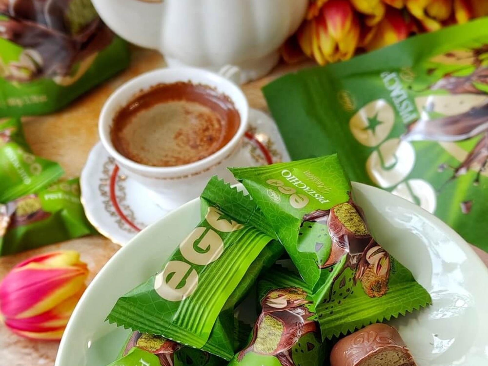 Pistacjowe pralinki EGO – nowość od Vobro