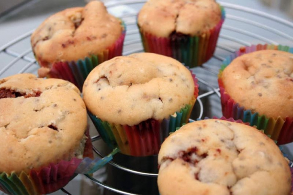 Muffinki z chia i musem z persymony