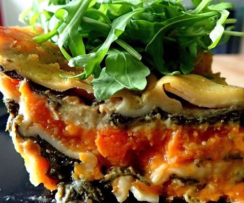 Lasagne dyniowo - szpinakowa - zdrowy, warzywny obiad