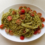 Spaghetti z zielonym...