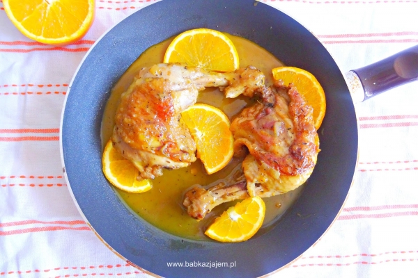 Udka kurczaka w sosie pomarańczowo-imbirowym