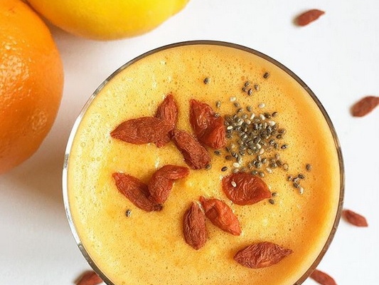 goji + herbata pu-erh + mandarynka + cytryna + chia + kurkuma