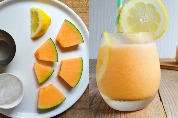 melon + cytryna + woda kokosowa