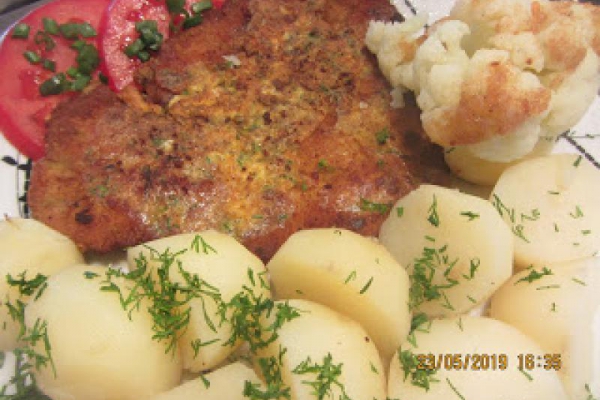 Schabowy w koperku