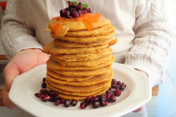 Dyniowo-jabłkowe pancake (Pancake alla zucca e mela)
